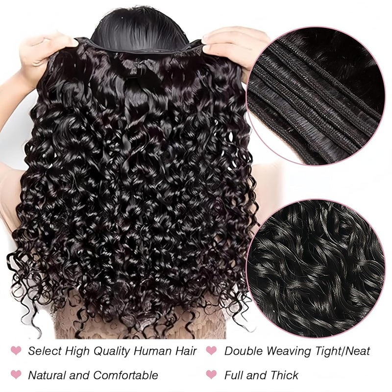 Selina 4 Bundles 18''20"22"24" Kinky Curly Bundles Human Hair Bundles Unprocessed Remy Hair Extensions Brazilian Virgin Human Hair 100 Gram/Bundle (18 20 22 24inch, Natural Color) - Image 4